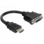Kabel HDMI-DVI M/F DeLOCK 0.2m