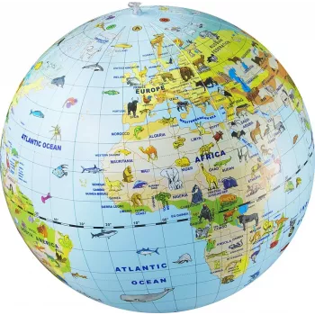 Caly Animal Globe Maxi Globus 50 cm, Mehrfarbig