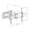 Maclean MC-482 TV-Wandhalterung für 60-120 Zoll flache und gebogene Fernseher bis max. 120 kg, VESA 900x600, schwenkbar, neigbar und drehbar, universelle TV-Halterung
