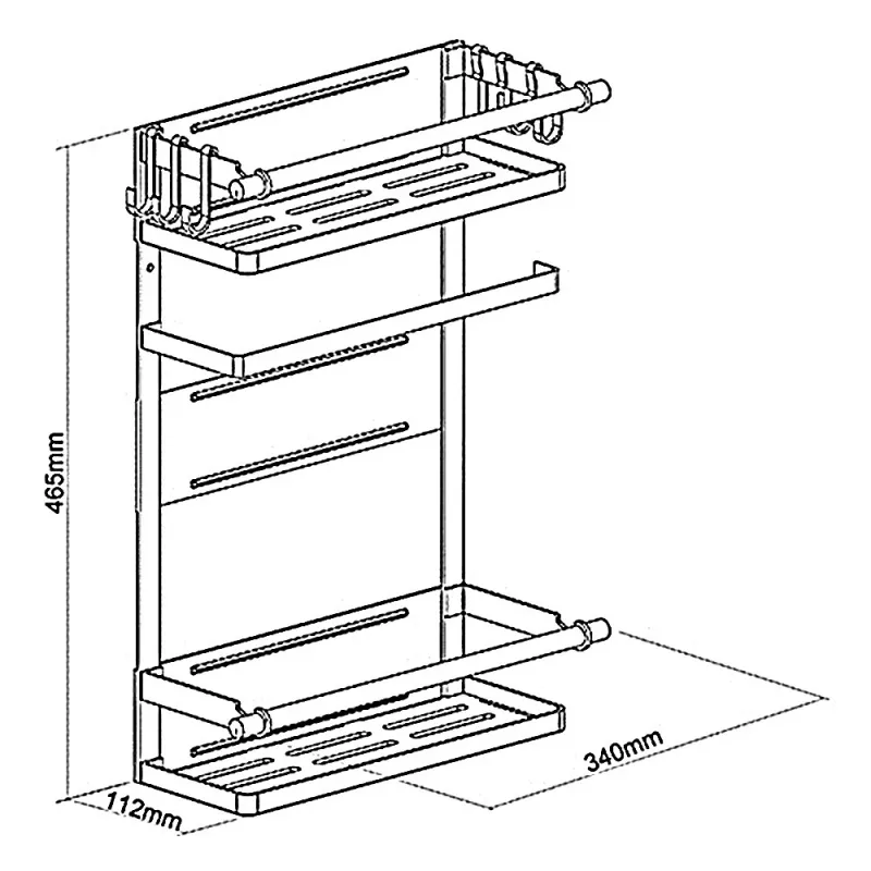 Magnetischer Küchen-Organizer MACLEAN MC-91 — magnetische Befestigung für Utensilien und Kleinteile