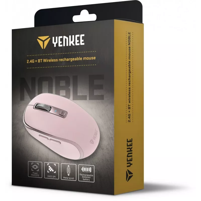 Kabellose Maus YENKEE YMS 2085PK NOBLE Dual WiFi Bluetooth