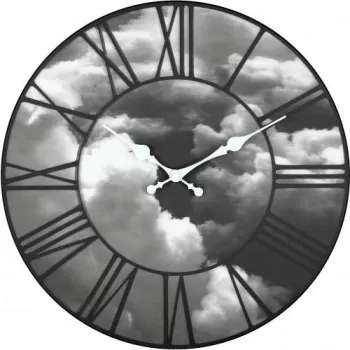 NeXtime klok 3037 Clouds, Ø39 cm, Wand, Schwarz