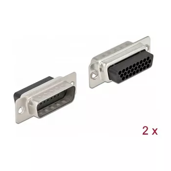 Kabelverbinder DeLOCK 66713 D-Sub HD 26 Pin Schwarz Silber