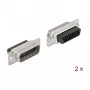 Kabelverbinder DeLOCK 66713 D-Sub HD 26 Pin Schwarz Silber