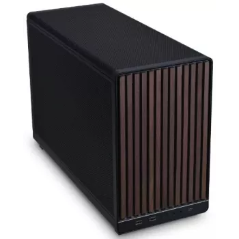 PC-Gehäuse Lian Li A3-mATX Micro Tower — Micro-ITX/Micro-ATX, Wood & Schwarz, unterstützt ATX/SFX/SFX-L-Netzteile