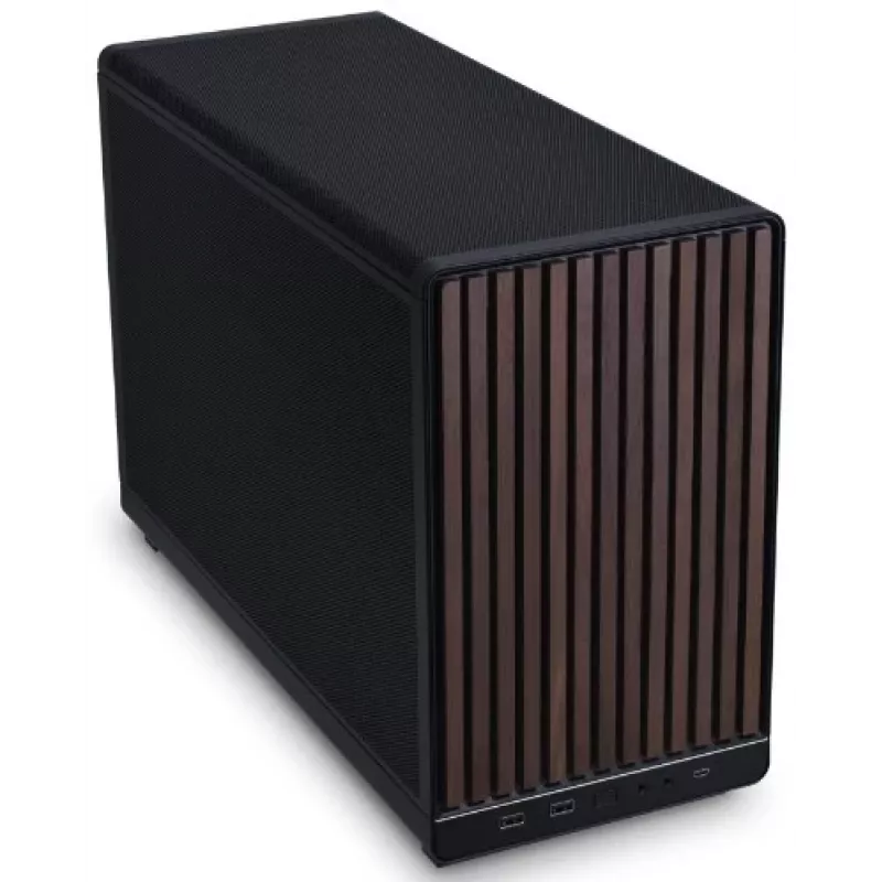 PC-Gehäuse Lian Li A3-mATX Micro Tower — Micro-ITX/Micro-ATX, Wood & Schwarz, unterstützt ATX/SFX/SFX-L-Netzteile