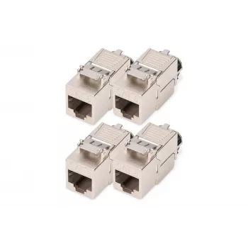 Digitus CAT 8.1 Keystone-Modul geschirmt werkzeugfreier Anschluss 4 Stück