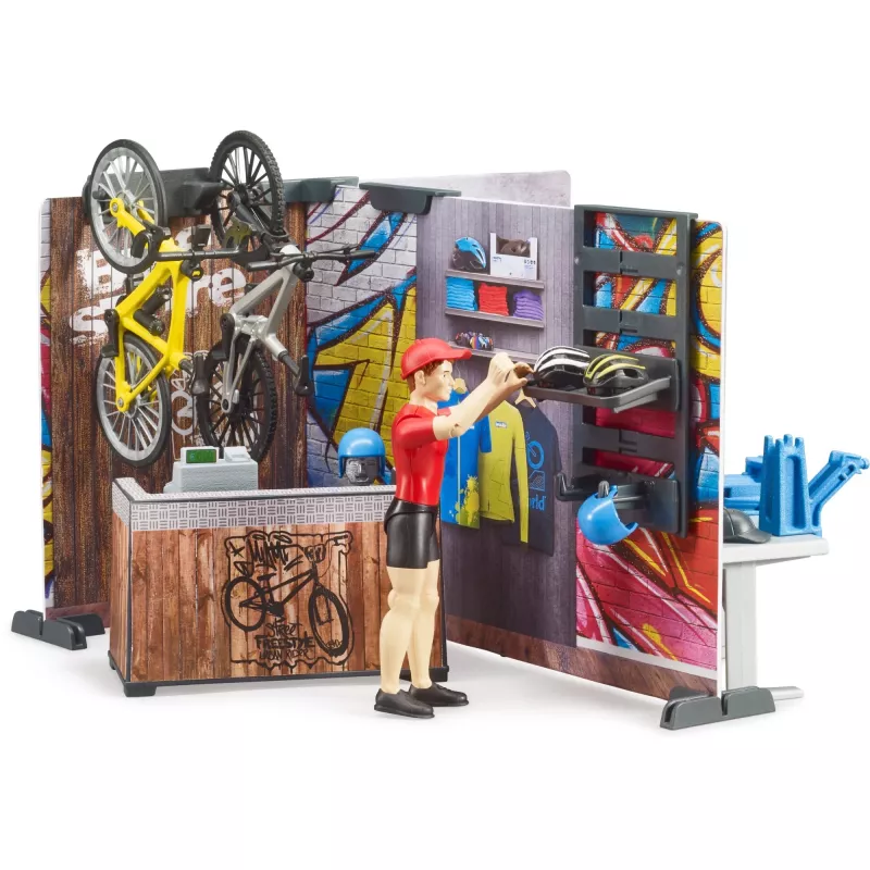 Spielzeug-Fahrradladen BRUDER 63120 Spielset mit Werkstatt und Zubehör