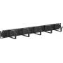 Kabelmanagementpanel LOGON RAO100BL Schwarz Aluminium 48,3 cm