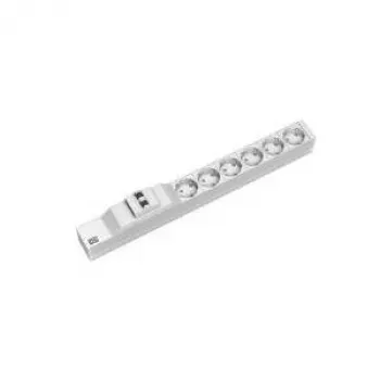 Bachmann 333.411 Stromverteilereinheit 6 AC-Steckdosen 1U Grau Silber