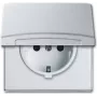 BUSCH-JAEGER SCHUKO-Steckdose IP44 20EUGK-33-101 AW44 Deckel 20EUGK-33-101 (20EUGK-33-101)