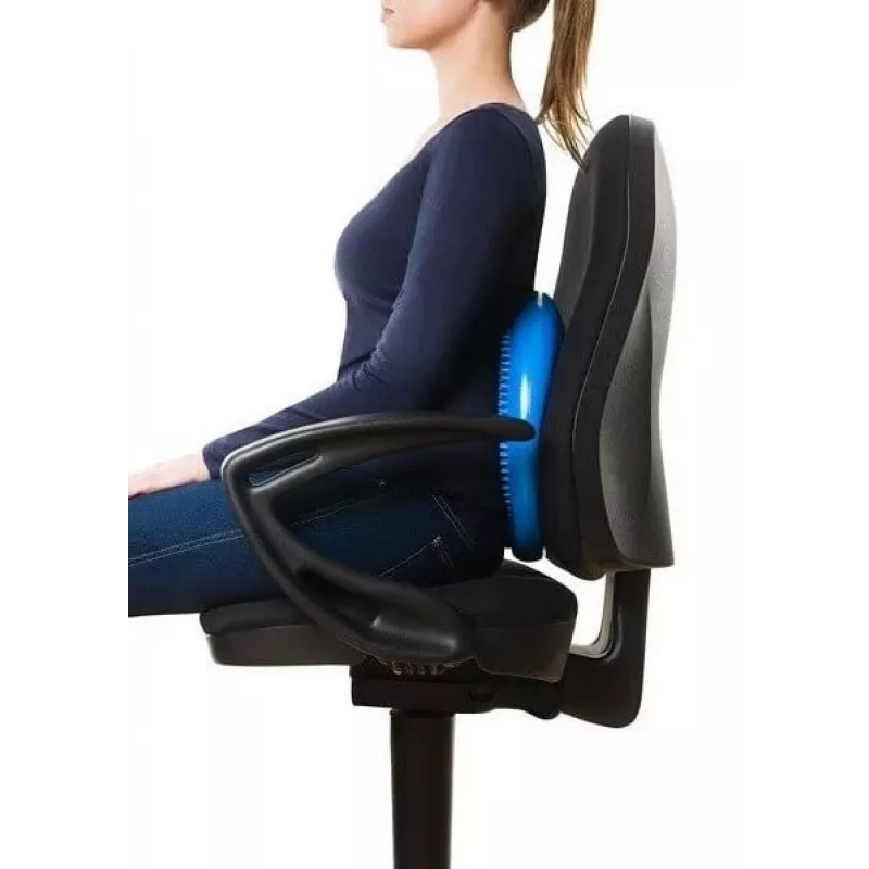Aufblasbares Stabilitätskissen MDH Sensory Balance Disc DRQM3C0CHXUXP, blau, PVC, Ø350 mm, Höhe 60 mm, max. Belastung 200 kg, mit Laschen