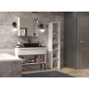 Badezimmer-Standschrank Top e shop NEL II BIEL — freistehend, 5 Regalböden, 310×300×1740 mm, weiß