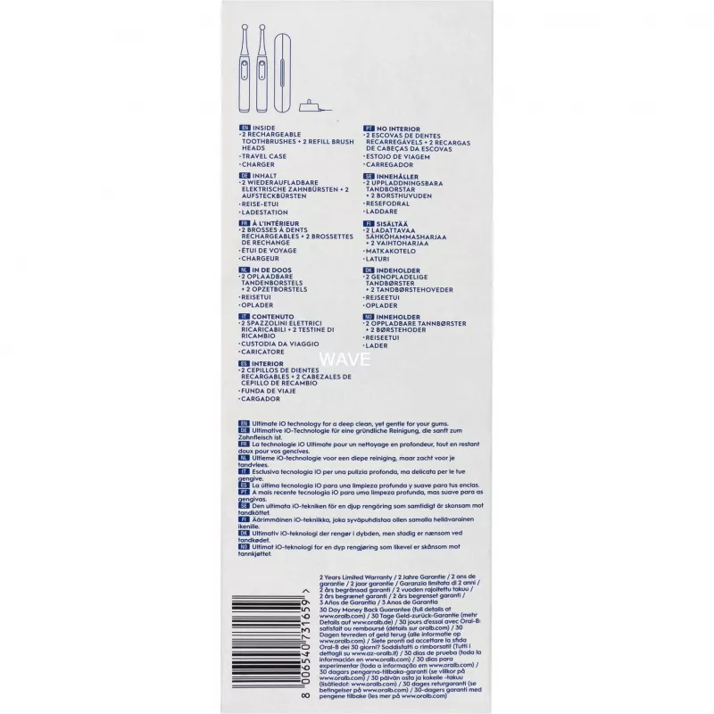 Elektrische Zahnbürste BRAUN Oral-B iO Series 3N — schwarz/blau, 2 Handstücke