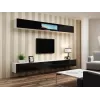 Cama Wohnzimmer-Schrankset VIGO 12 weiß/schwarz glänzend