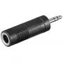 Goobay Kopfhörer-AUX-Adapter 3,5 mm Stecker auf 6,35 mm Buchse schwarz