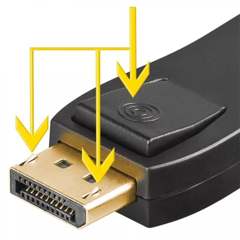 Wentronic Goobay DisplayPort zu HDMI Adapter 1.1, HDMI Standard-Buchse (Typ A) - HDMI Standard-Buchse (Typ A) > DisplayPort-Stecker (51719)