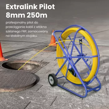 Kabeleinziehspirale Extralink EX.30905 8 mm Glasfaser-FRP-Stab, 250 m, gelb
