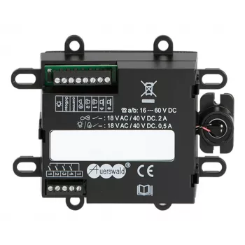Video-Türsprechanlage Innenstation Auerswald TFS-Universal plus 2 — Schwarz, IP20, Kunststoff, Gleichstromversorgung (16–60 V), 109×29×84 mm