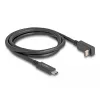 Delock - USB-Kabel - 24-Pin USB-C (M) auf 24-Pin USB-C (M) abgewinkelt - USB 3.2 Gen 2 - 3 A - 1,0 m - USB Power Delivery (60 W), unterstützt 4K 144 Hz (3840 x 2160), bis zu 10 Gbit/s