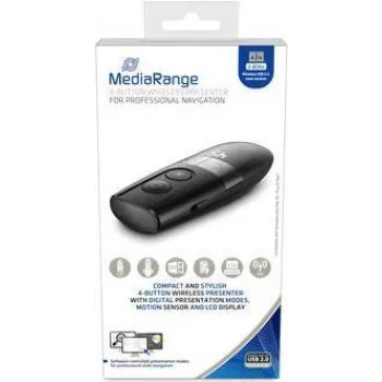 Funkpräsentator MediaRange MROS222 Schwarz Silber