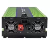 Qoltec Monolith Spannungswandler | Batterieladung | USV | 2000W | 4000W | 12V auf 230V | Reine Sinuswelle | LCD schwarz-grün