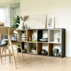 Topeshop MALAX 2X4 ANT/ART Wohnzimmer-Bücherregal