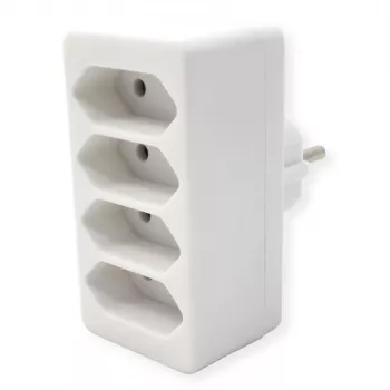 Steckdosenleiste Bachmann 921.273 – 4× Euro-Steckdosen, weißes PVC