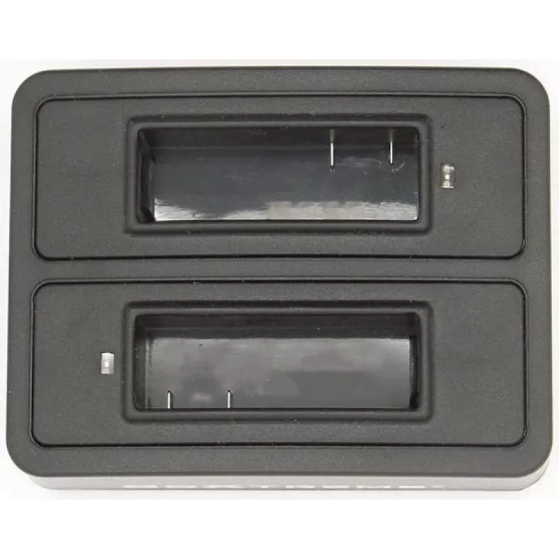 GoXtreme Dual Vision 4K Akku-Ladestation – Dual-Bay-Ladegerät für Action-Kamera-Akkus, Modell 01492