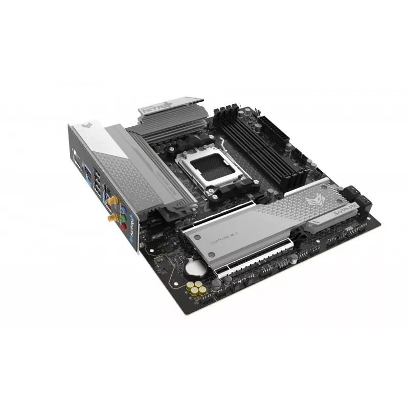 Motherboard Sapphire NITRO+ B850M WIFI — AMD B850, Sockel AM5, micro ATX, DDR5, 4x DIMM, Wi‑Fi 6, 2,5Gb LAN, 2x M.2