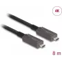 DeLOCK Aktives optisches USB-C Video + Daten + PD Kabel 8 m Schwarz