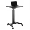 Tragbarer Computertisch mit Rollen, höhenverstellbarer Sitz-Steh-Schreibtisch bis max. 113 cm, bis 30 Grad neigbar, Schwarz