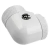 Adapter 90° G1/4 Außengewinde auf 14 mm Hardtube, drehbar — BitsPower BP-DWE90RML14, weiß