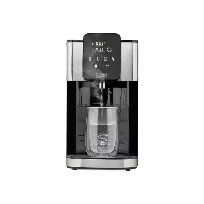 Elektrischer Wasserkocher Caso Turbo Heißwasserspender HW 1660 — 4 L, 2600 W, schwarz/Edelstahl