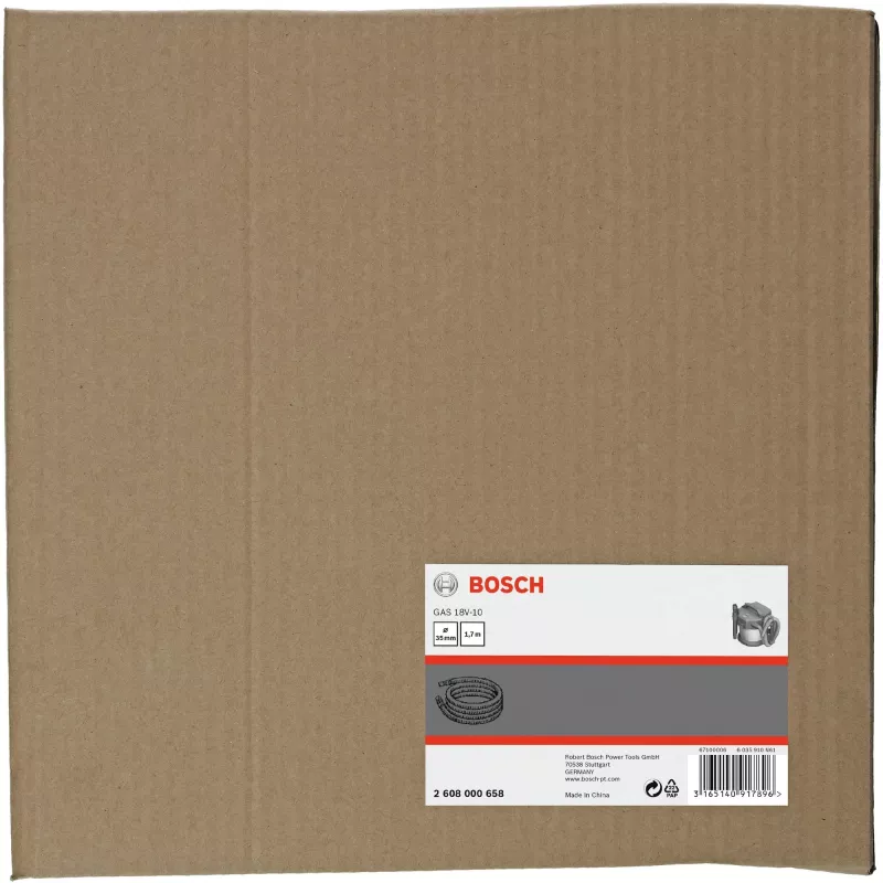 Bosch 2608000658 Vakuumschlauch für GAS 18V-10 L, 1,6m