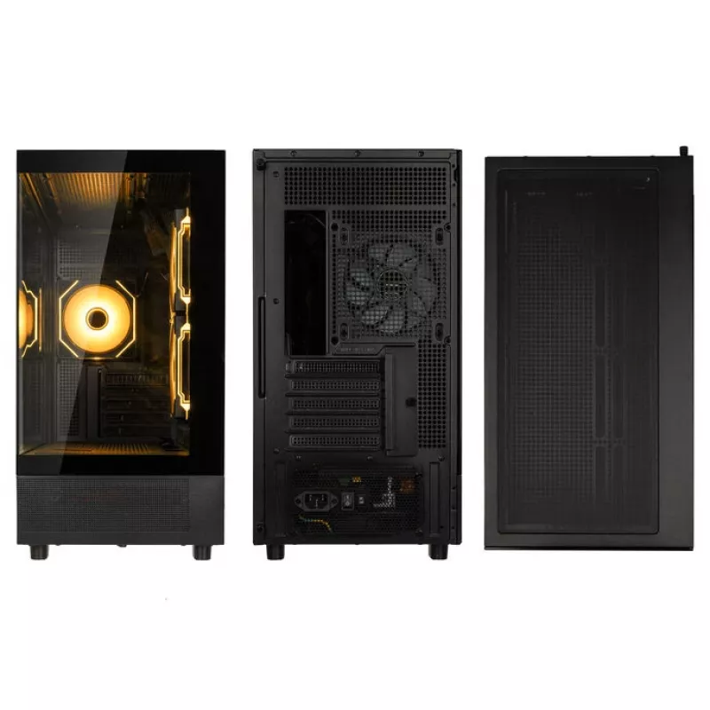 GSI SmartAssembly ARGB Glas Micro-ATX-Gehäuse - 650W