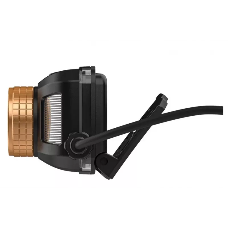 Stirnlampe Duracell DH1500R — schwarz/orange, wiederaufladbare freihändige Beleuchtung