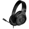 LORGAR Noah 101, Gaming-Headset mit Mikrofon, 3,5-mm-Klinkenanschluss, Kabellänge 2 m, faltbares Design, PU-Leder-Ohrpolster, Größe: 185*195*80 mm, 0,245 kg, schwarz
