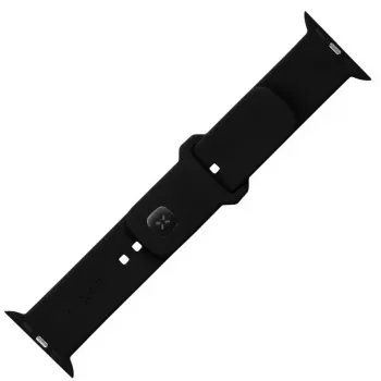 Silikon-Armband-Set FIXED FIXSST2-434-BK für Apple Watch 42/44/45mm – schwarz, festes Sportdesign