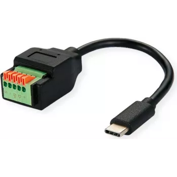ROLINE Kabel-Adapter Typ C ST - Push-Terminalblock - Adapter - Digital/Daten (12.02.1173)
