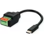 ROLINE Kabel-Adapter Typ C ST - Push-Terminalblock - Adapter - Digital/Daten (12.02.1173)