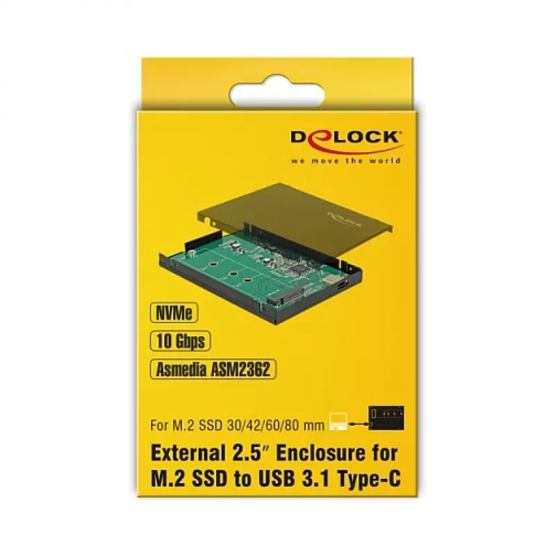 SSD-Gehäuse DeLOCK 42609 Schwarz M.2