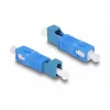 DeLOCK Hybrid-Lichtwellenleiter-Koppler SC Simplex Stecker auf LC Simplex Buchse blau