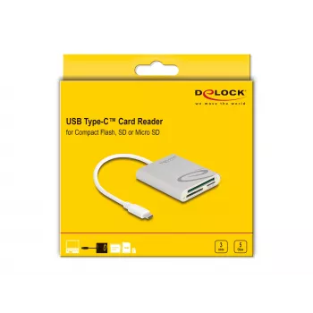 Kartenleser DeLOCK 91005 USB 3.2 Gen 1 Type-C Grau CF MMC MicroSD