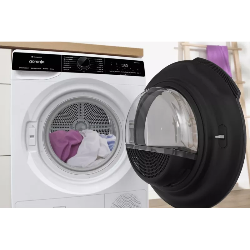 Gorenje DPNA92WIFI Wäschetrockner Freistehend Frontlader 9 kg A++ Schwarz, Weiß