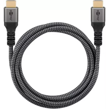 Plus High-Speed-HDMI-Kabel mit Ethernet, 4K @ 60Hz (grau, 15 Meter)