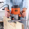 Router/Trimmer Schwarz & Decker KW1200EKA-QS — kompakte Oberfräse mit einstellbaren Tiefeneinstellungen, ergonomisches Design