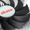 Hybridkühler Akasa Intel LGA1700 7,5 cm Aluminium Schwarz
