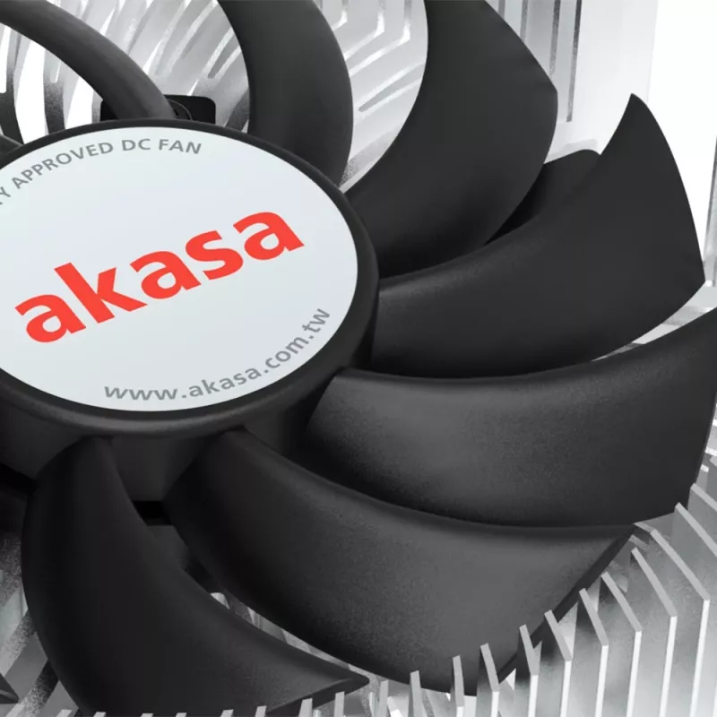 Hybridkühler Akasa Intel LGA1700 7,5 cm Aluminium Schwarz
