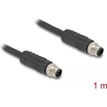 DeLOCK Sensor-/Aktorkabel 1 m RST M12 Schwarz 80514